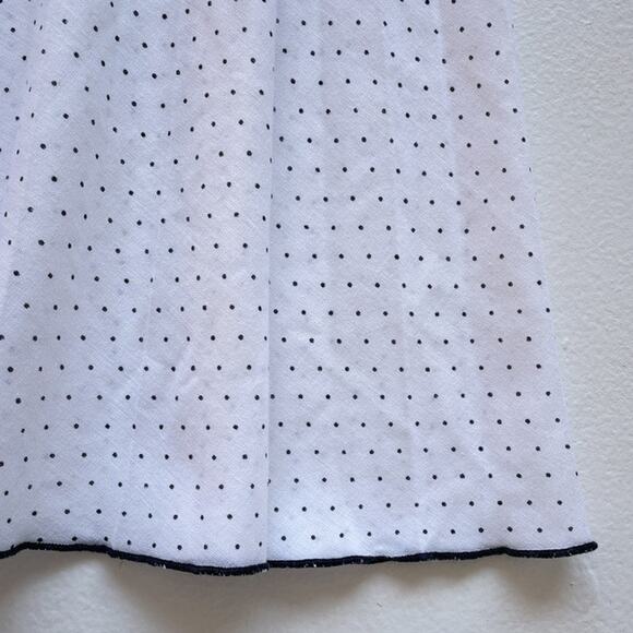 Vintage 80s Polkadot A Line Skirt / Size 3 / Coquette French Dots Retro Petite - Picture 6 of 7